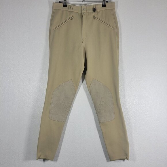 Pikeur Riding Pants Equestrian Breeches Women Size XS Suede Patch Brown Stretch - Picture 1 of 12
